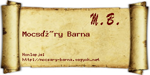Mocsáry Barna névjegykártya